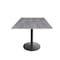Holland Bar Stool Co 30 Tall OD214 Black Table Base w22 Dia foot and 32x32 Square Greystone Top, IndoorOutdoor OD214-2230BWODS32SQGryStn - alternate 1
